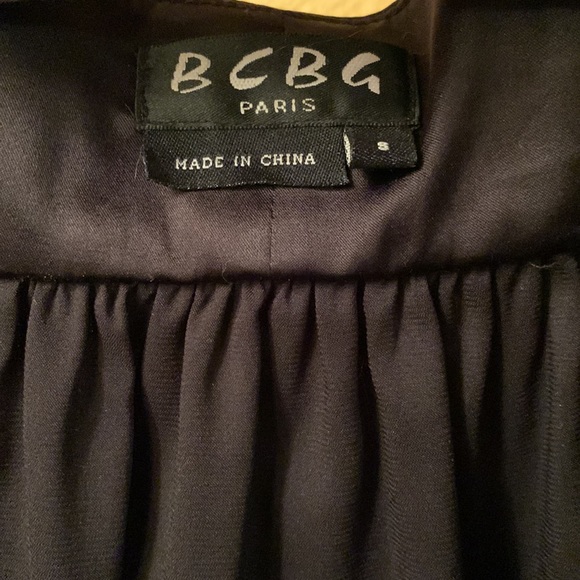 BCBG Satin Dress, Black, Size Small - Picture 2 of 6